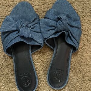 Tory Burch Blue Denim Slide Sandals7.5 M